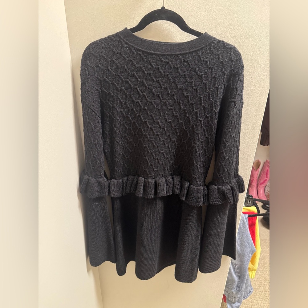Mother of Pearl L black sweater dress